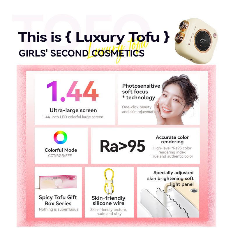 PHOTOOLEX TOFU - LUX RGB Video Light TOFU Camera Light - Photoolex