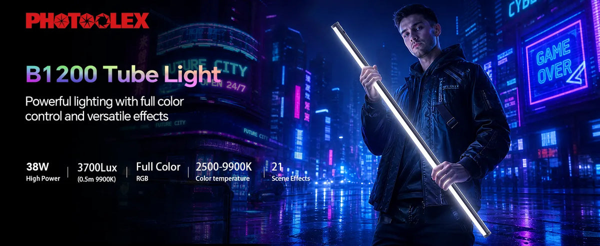 Photoolex PHOTOOLEX B1200 RGB Tube Light | 1206mm Cinematic Light – Photoolex