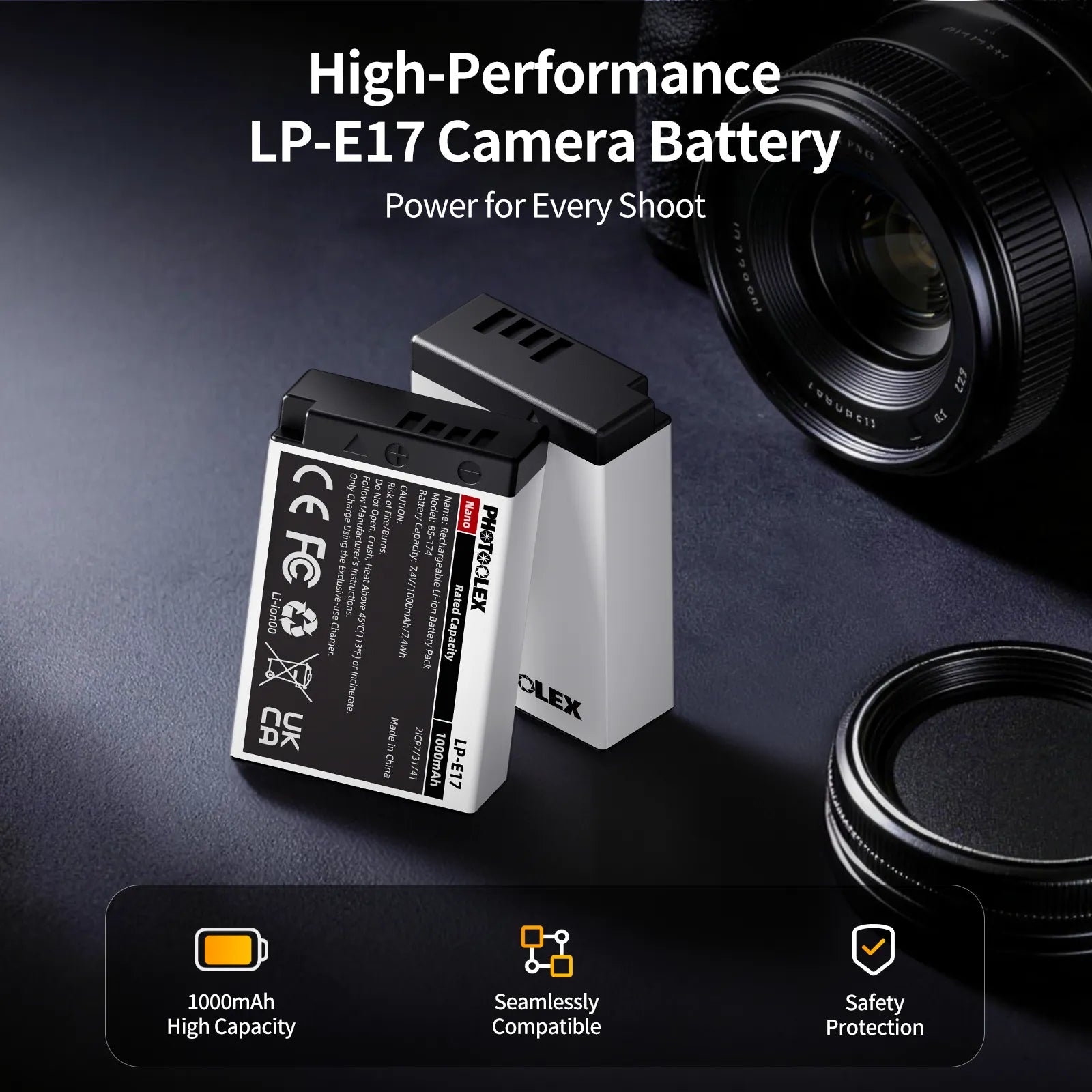 PHOTOOLEX BB Series Nano Camera Battery - Photoolex