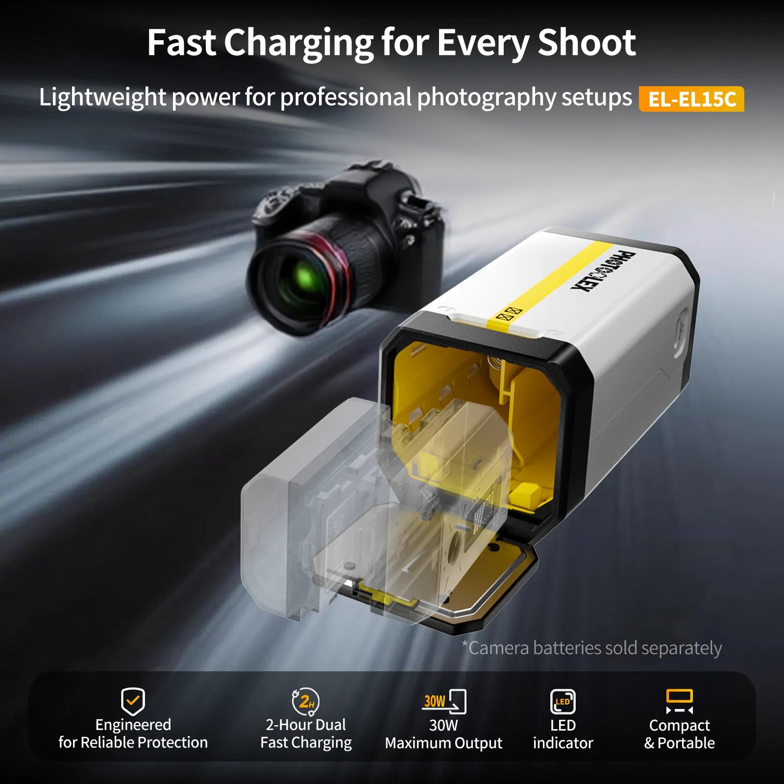 PHOTOOLEX BB2 Camera Battery Charger - Photoolex