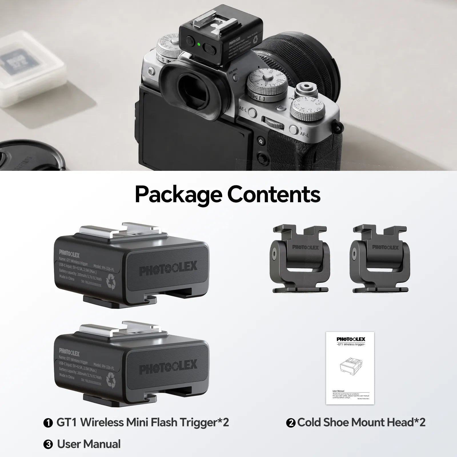 PHOTOOLEX GT1 Mini Flash Trigger Kit - Photoolex