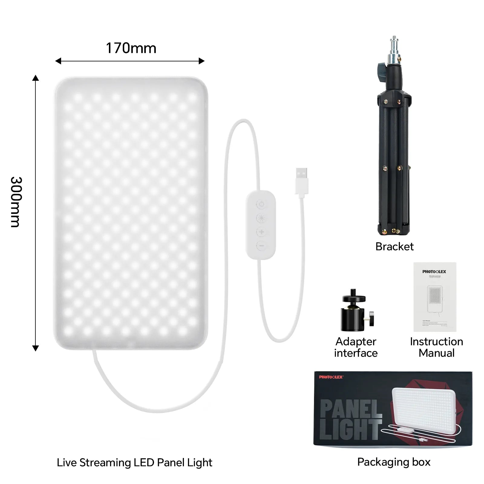 PHOTOOLEX MilkGlow Pro Soft Panel Light Kit - Photoolex