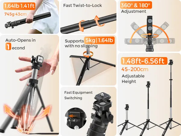 Photoolex BR 50 Portable Tripod mo 2