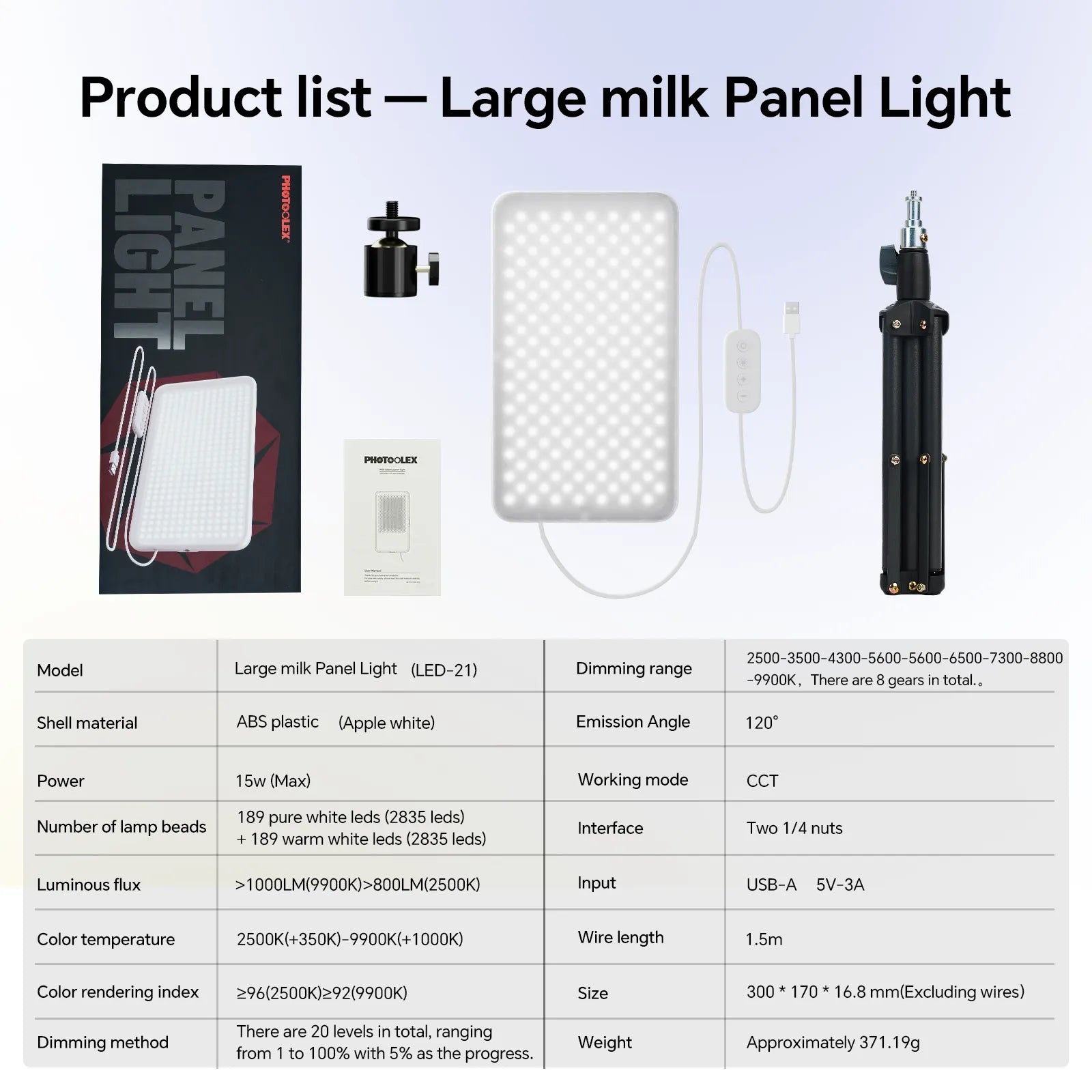 Photoolex MilkGlow Pro Soft Panel Light Kit - Photoolex