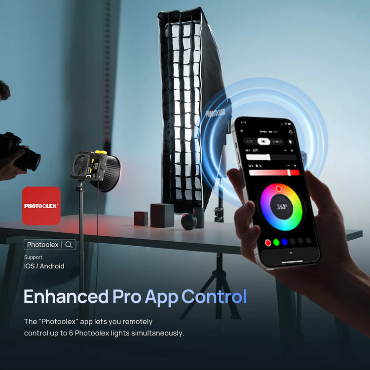 PHOTOOLEX Q100C 100W RGB COB Light - Photoolex