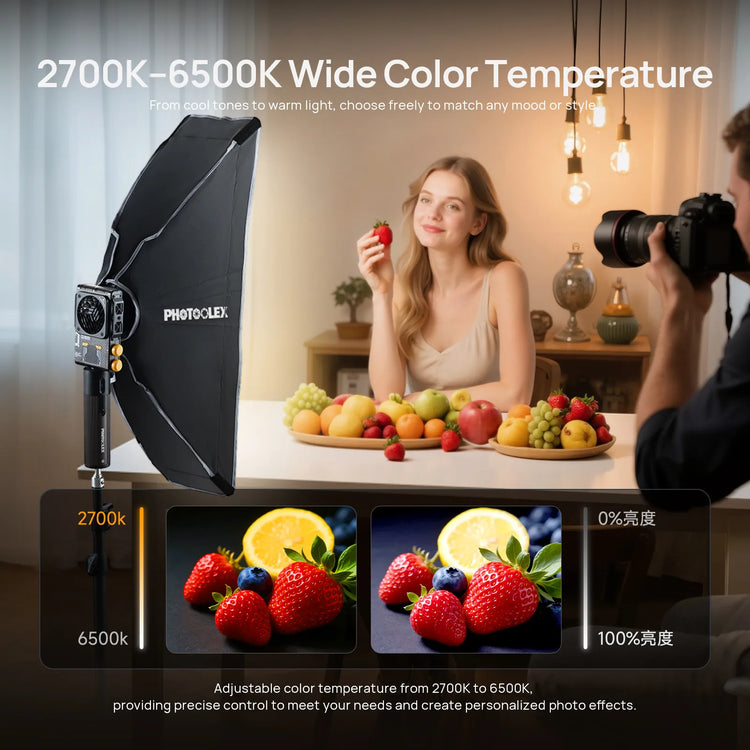 PHOTOOLEX Q100C 100W RGB COB Light - Photoolex