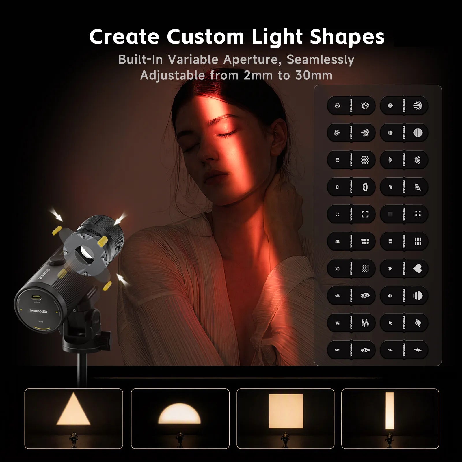 PHOTOOLEX MAX 25W Portable Photography Spotlight Set - Photoolex