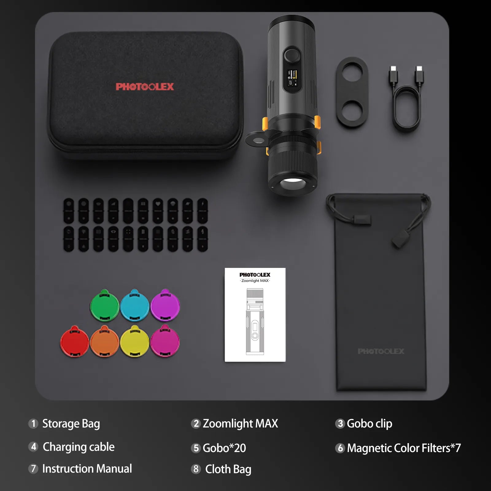 PHOTOOLEX MAX 25W Portable Photography Spotlight Set - Photoolex