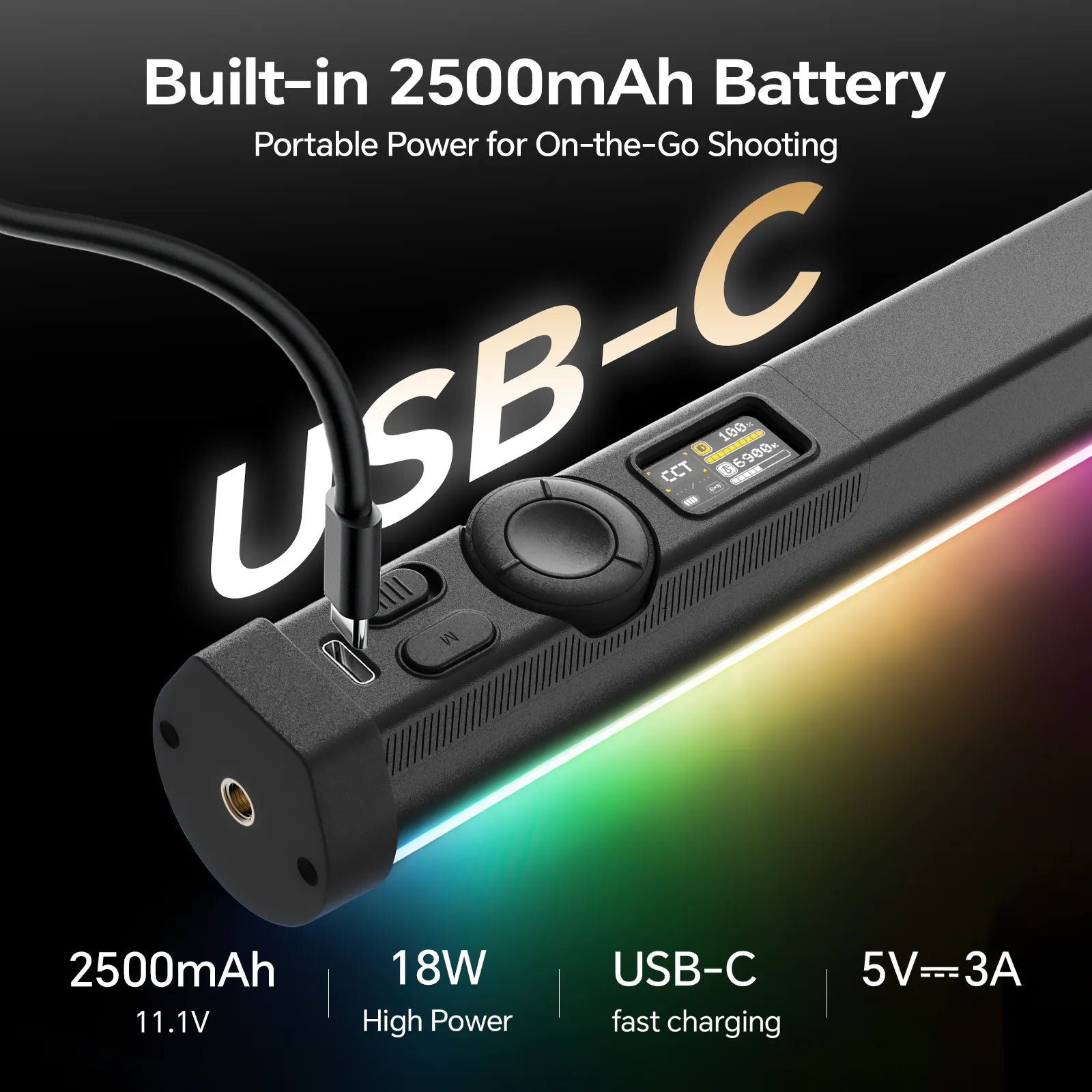PHOTOOLEX B600 RGB Tube Light - Photoolex