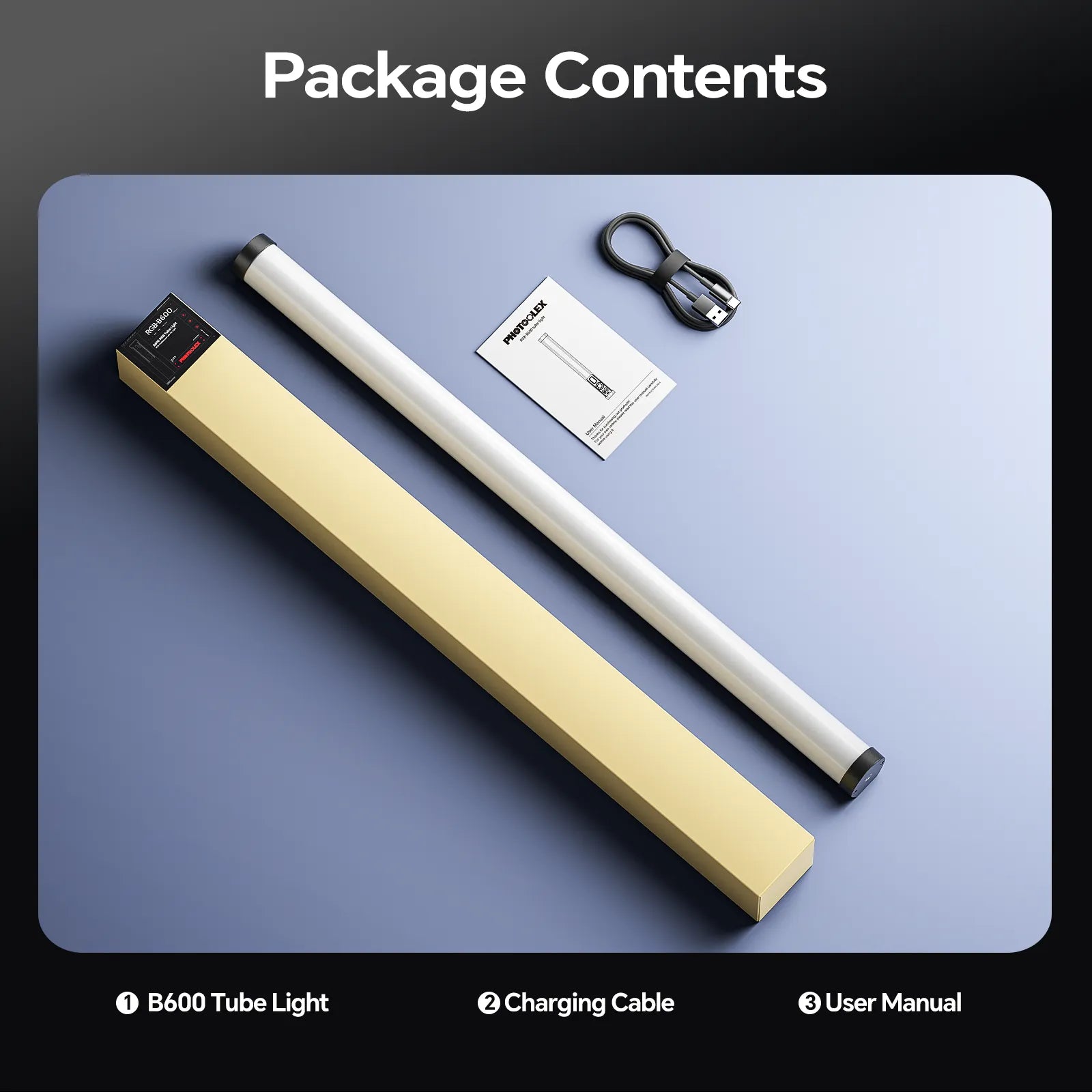 PHOTOOLEX B600 RGB Tube Light - Photoolex