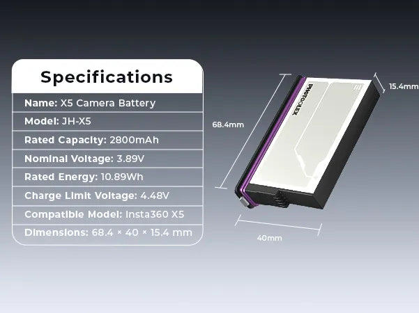 photoolex Insta360 X5 battery mo 7