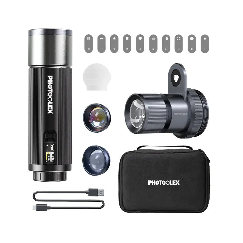 PHOTOOLEX PRO 12W Portable Photography Spotlight Set - Photoolex
